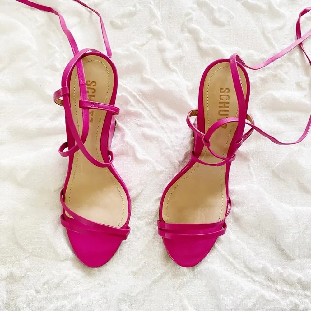 Schutz Deonne Casual Nappa LeatherSandal Size 6